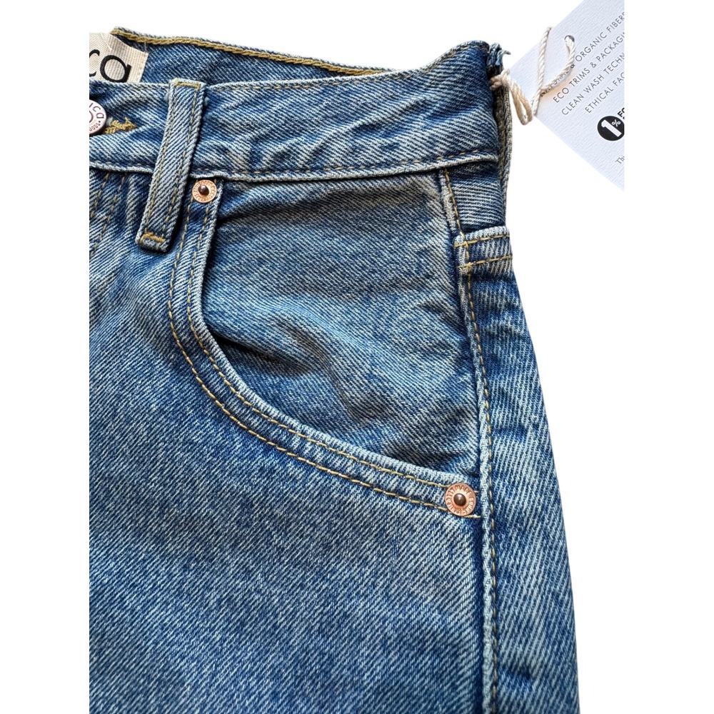 Etica Cassel Ultra High Barrel Jeans Women's Size 24 BlueStone Wash Denim - Picture 5 of 9